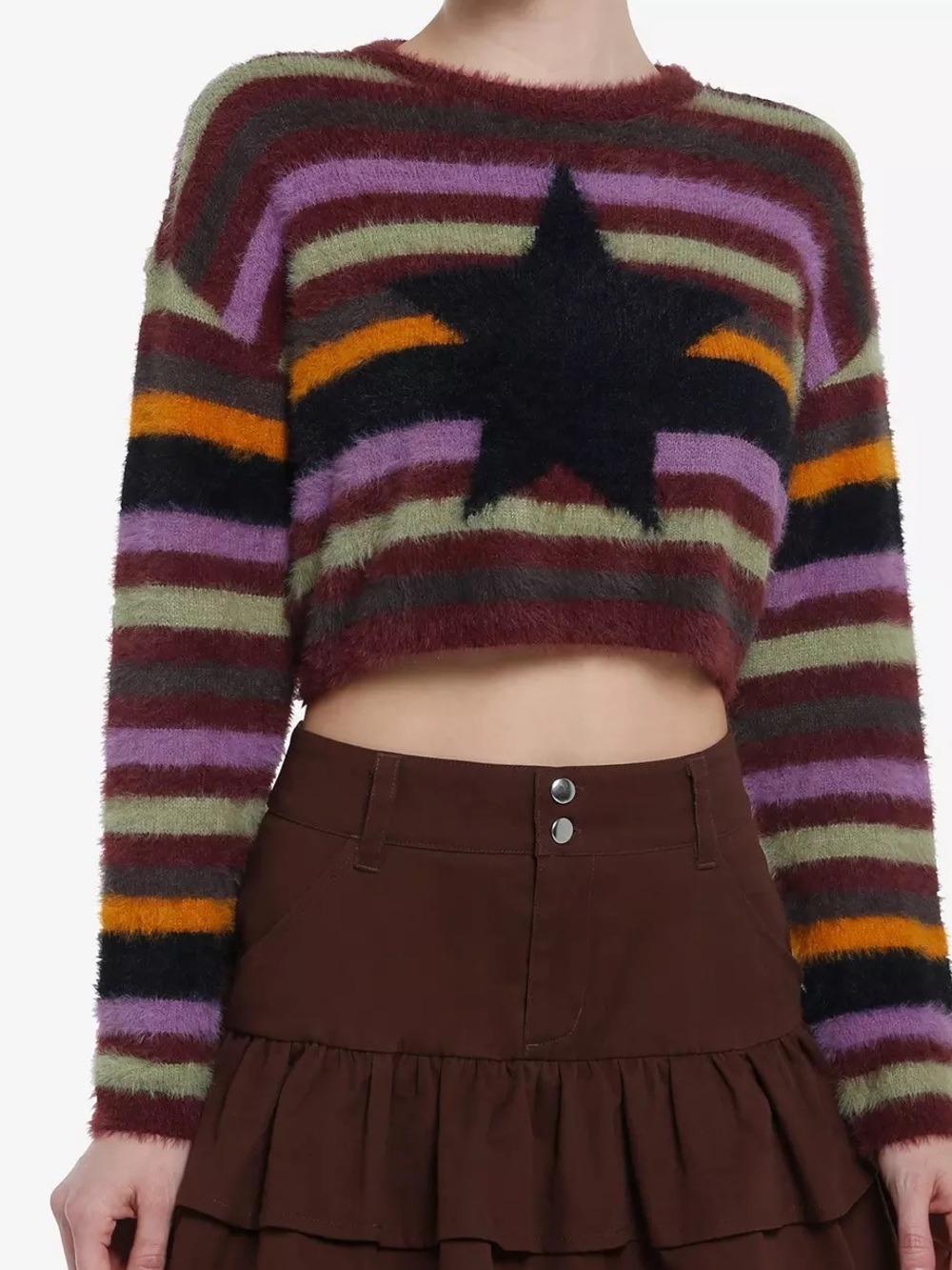 Hot topic Social Collision super soft striped star sweater